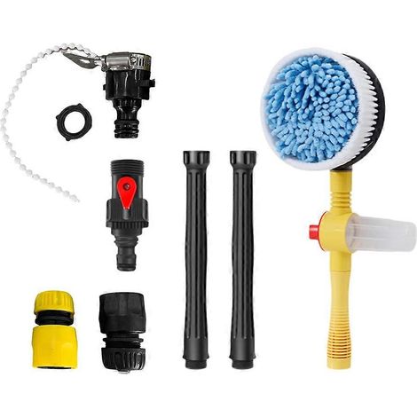 Brosse de nettoyage automobile à long manche, brosse de lavage en mousse réglable, brosses rotatives automatiques pour l'entretien des véhicules (1/5)