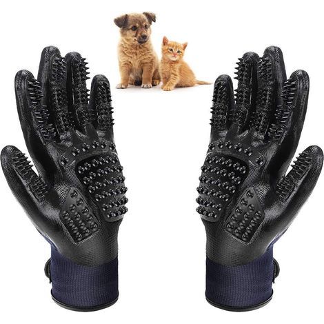 Gant Pour Chat – Gant Anti Poils Animaux – 2 Gant Poils Animaux – Gant Brosse Chat – Gant Ramasse Poils Animaux – Pour Brossage, Toilettage, Massage Et Bain de Chiens/Chats/Lapins/Poils Courts/ Longs (1/5)