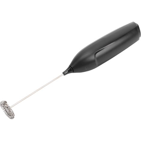 Mousseur à lait électrique portable sans fil mousse onctueuse rapide inox 304 noir compact pour café latte cappuccino (1/4)