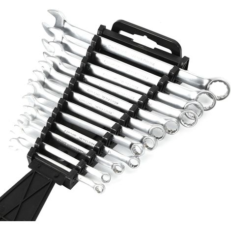 12-teiliges Set Multifunktions-Doppelkopfschlüssel aus Chrom-Vanadium-Stahl, Kfz-LKW-Industrieschlüsselsatz 6–19 mm / 0,2–0,7 Zoll (1/5)