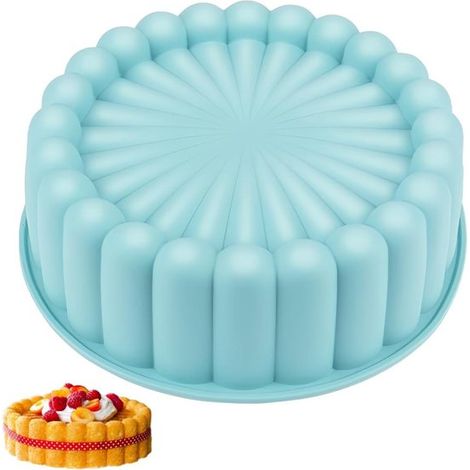 Robusta teglia in silicone per torte - rotonda da 20 cm (8 pollici) per la cottura di tutti i giorni – per dare forma alle torte (1/5)
