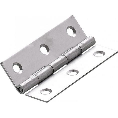 Hettich – Charnière inox universelle pour meuble – Longueur 80 mm – Largeur 45 mm – Finition chromée – Fixation à visser