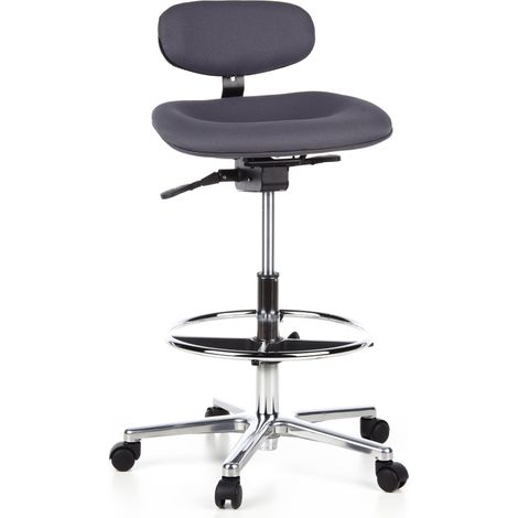 Hocker / Drehhocker / Arbeitsstuhl WORK MF anthrazit hjh OFFICE (1/5)