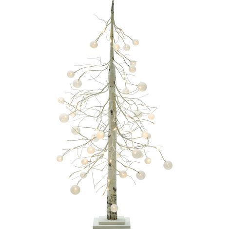 Gartendekoration LED HOLAR Weihnachtsbaum 122 cm Weiß