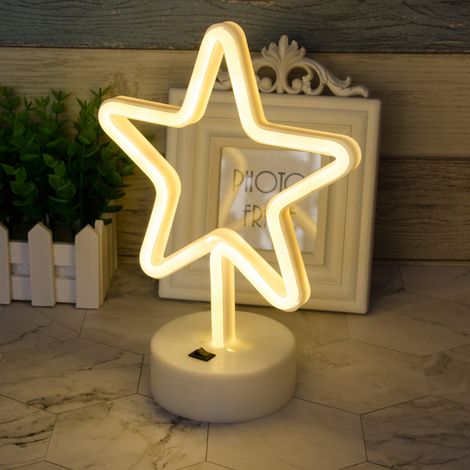 LED-Neonlichtschild, USB-/Batteriebetrieb, mit Sockel (Weihnachten, Hochzeit, Schlafzimmer) (1/5)