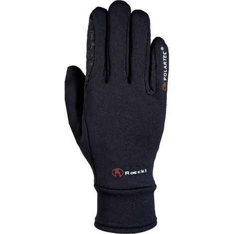9, Antracite: Guanti equitazione invernali Roeckl modello Warwick imbottiti in pile e taglio anatomico ultra confortevole Adulto e Bambino (1/5)