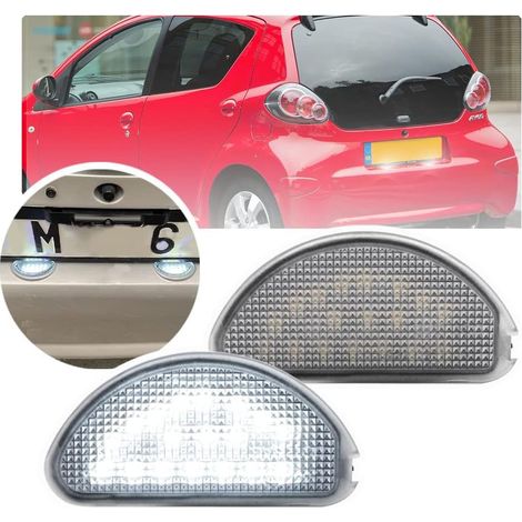 LED License Plate Lights Compatible with Aygo 2005-2014 MK I (AB10) OEM: 81270-0H010 Canbus Aygo LED Tail Lights xenon rear CANbus error free E4 waterproof IP67 plug-and-play OEM 81270-0H010 2PCS