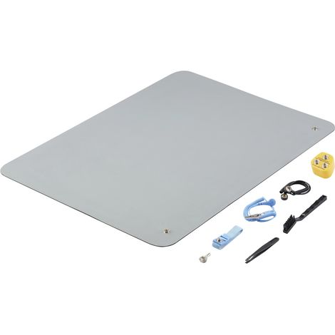 TRU COMPONENTS TC-12494244 ESD-Matten-Set Grau (L x B x H) 650 x 500 x 2 mm  1 Set