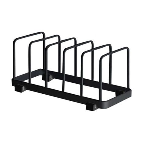 Pair Lntyq Assiette Organisateur, Égouttoir à Vaisselle, Supports à Assiettes, Organisateur d'Étagère à Assiettes, Rangement de Planche à Découper pour Cuisine Comptoir Placard (Noir, 241010cm) (1/5)