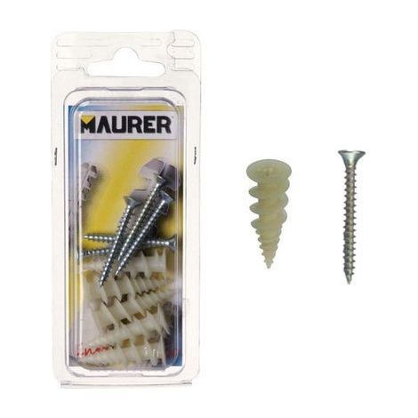 Taco Nylon Para Carton-Yeso Con Tornillo (5piezas)