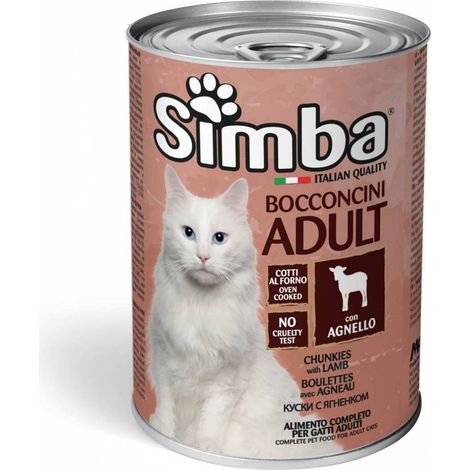 CIBO GATTO MONGE SIMBA 415 G BOCCONCINI AGNELLO - 24 pezzi