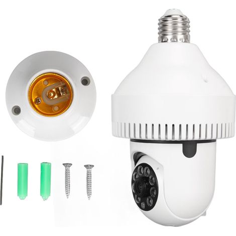 Ampoule caméra sécurité 1080P WiFi douille E27 surveillance 360° suivi automatique vision nocturne talkie bidirectionnel 110-240V (1/5)