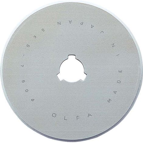 Lame circulaire OLFA de 60 mm en acier de qualité supérieure - épaisseur de 0,3 mm pour coupe-bordures rotatif