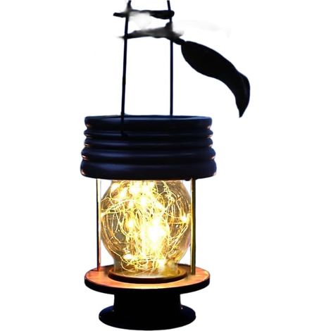 Lampe Rétro LED Chaud pour Jardin et Terrasse Lampe Lampe LED Rétro, Chaud, 6-10h Autonomie, Étanche ABS, Suspension pour Jardin Terrasse (1/5)
