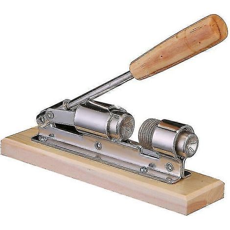 Casse-noix manuel en acier inoxydable avec base en bois, ouvre-noix et noisettes réglable pour la cuisine, compatible avec les noix de pécan et les amandes (1/4)
