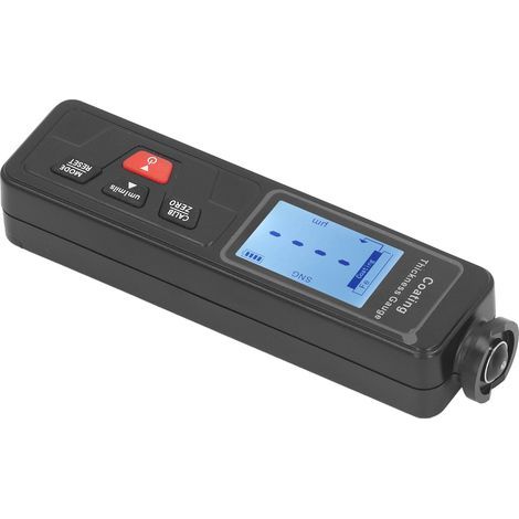 Coating Paint Thickness Gauge, Automatic Recognition, Backlit LCD Display, Car Tester, Millimeter (1/5)