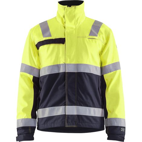 Veste de travail multinormes hiver inhérent 4069 - Jaune fluo/Marine 5XL