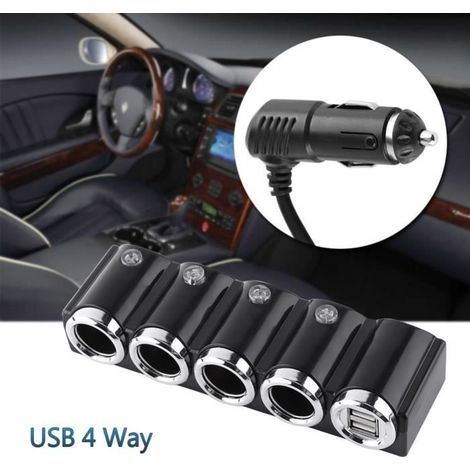 Chargeur Allume Cigare Multiprise Universel Voiture USB DC 12 V / 24 V (1/4)