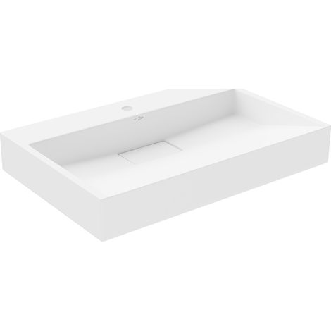 Mexen Ava Aufsatzwaschbecken aus konglomerat eine Öffnung 70 x 46 cm, Weiß - 23017001 (1/5)