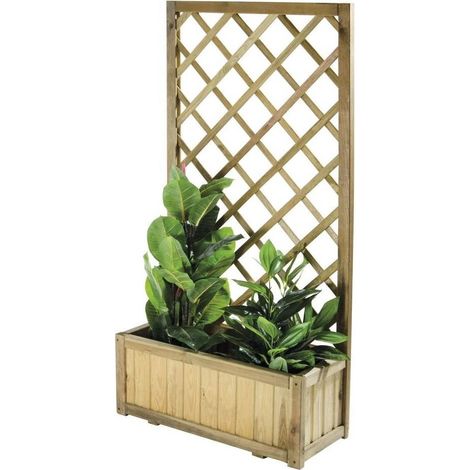 Pflanzgefäß mit autoklaviertem Gitter 75x30x140 für Gartenmöbel