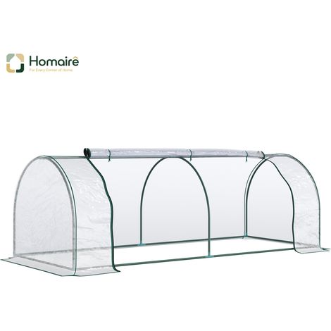 HOMAIRE Gewächshaus Treibhaus avec porte pour la culture et l'élevage des plantes en acier et PVC
