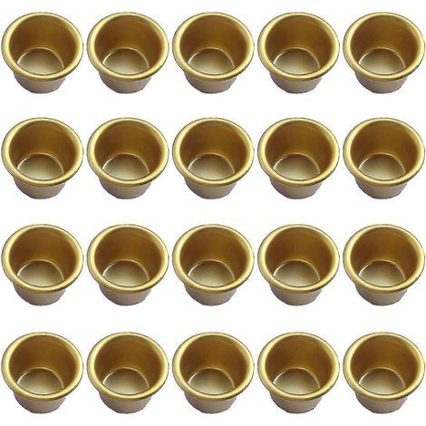 Lot de 20 inserts métalliques pour bougies coniques, porte-bougies décoratifs à monter soi-même. (1/5)