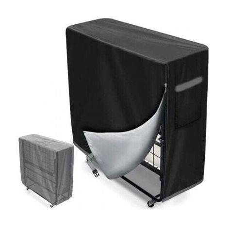 Housse de lit pliante imperméable et ajustable, housse de lit pliante multifonctionnelle, mesurant 99 x 38 x 114 cm, adaptée à une utilisation intérieure et extérieure. (1/4)