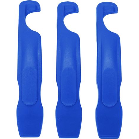 Kit de 3 Démonte-pneus Vélo en Nylon - Outils de Réparation pour Roues de Bicyclette - Bleu (1/5)