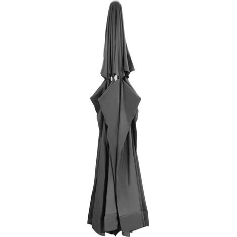 Tissu de remplacement pour parasol d'extérieur Anthracite 610cm (1/5)