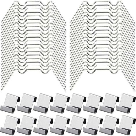 100Pcs Clips de Vitrage pour Serre Inclure 50Type W Serre Pinces en Acier Inoxydable et 50 Clips de Type Z pour Vitre de Serre