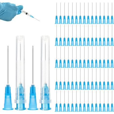 Lot de 200 tubes de distribution en acier inoxydable 23 g 0,6 x 25 mm pour liquides de recharge, accessoires de dosage pour recharges de liquide, tubes de recharge pour l'industrie, les loisirs et le (1/5)