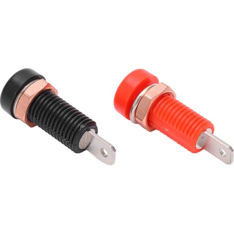 10 prises banane en laiton, diamètre 4mm, résistance d'isolation max, connecteur femelle 24A 30V-60V, lot de 10 (1/5)