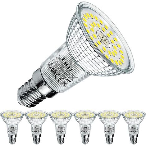 Ampoule LED E14 Blanc Froid 6W Remplace 820 Lumens 6000K Non Dimmable, Éclairag sans Scintillement, Large Faisceau 120° Spot, R50 Lampe à Réflecteur (1/5)