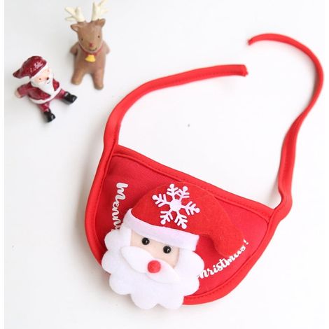 Bandana Antilope - Pour Chien Chat Petit Animal - Motif Noël Cerf Arbre Étoile - Tissu Coton Doux - Taille Unique (1/5)