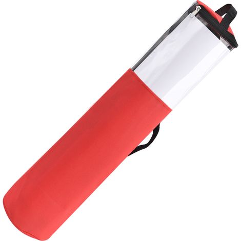 Sac de rangement en papier d'emballage, conteneur d'emballage cadeau en Nylon de 40 pouces avec fenêtre en PVC transparent rouge (1/5)