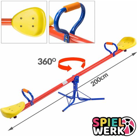 Garden seesaw steel frame 200x67x70cm 70kg (1/5)