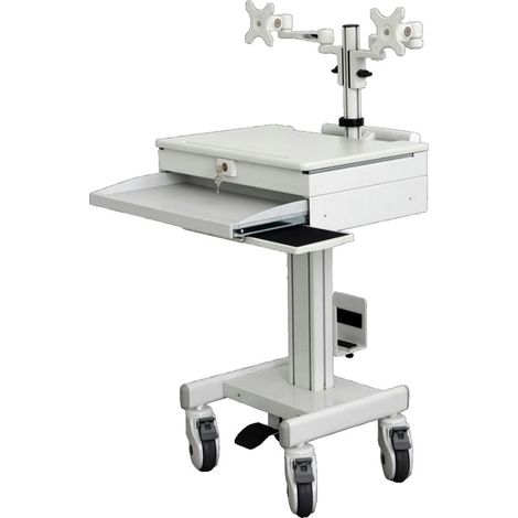 Station de travail mobile ROLINE pour PC/écran LCD, réglable en hauteur, jusqu'à 26 kg (1/3)