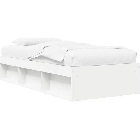 Bed Frame with Storage White 80 x 200 cm Engineered Wood vidaXL (1/5)
