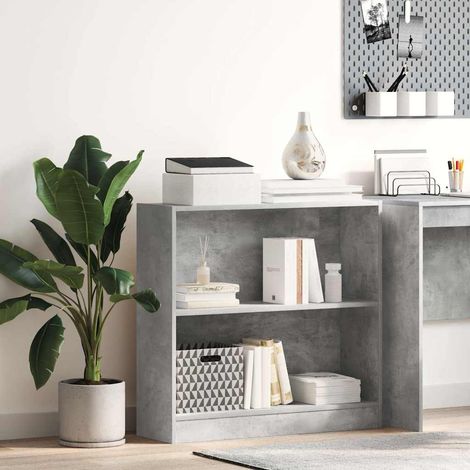 vidaXL Bibliothèque Gris béton 80x24x75 cm Bois d'ingénierie (1/5)