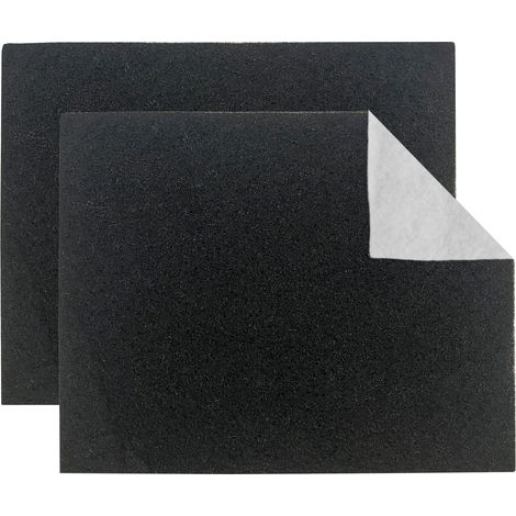 Relaxdays Dunstabzugshaube Filter 2er Set 47x57, Filtervlies universal, Ersatzfilter gegen Geruch, Carbon, schwarz/weiß