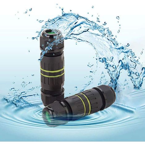 Boîtier De Connexion Étanche - Connecteur Câble Extérieur IP68 - Prise De Raccordement Pour Câble Jusqu'à 10 mm - 3 Pôles - 400 V - 17,5 A (1/5)