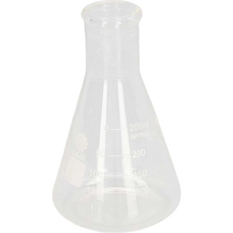 4er-Pack Erlenmeyerkolben aus Borosilikatglas, 50 ml, 100 ml, 250 ml, 500 ml, konische Kolben für Laborzwecke (1/4)