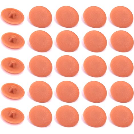 20x Cache vis cruciforme en plastique 4 x 2,7 x 11,8mm PZ2 Meuble Capuchon Bouchon Trou Protection Universel, orange foncé carotte