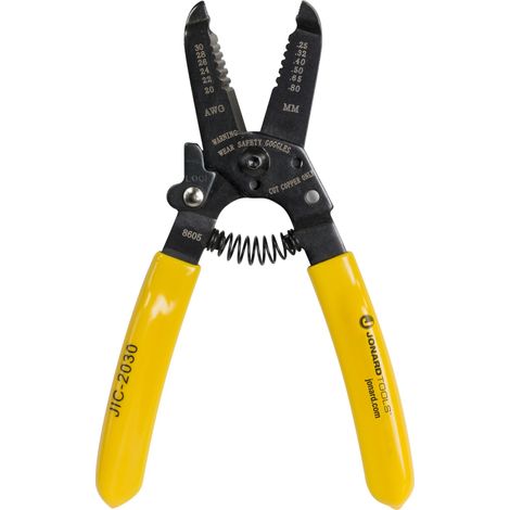 Jonard Tools JIC-2030 Pinza spelafili e tagliafili, 20 – 30 AWG, 17,14 cm di lunghezza, finitura di ossido nera (1/4)