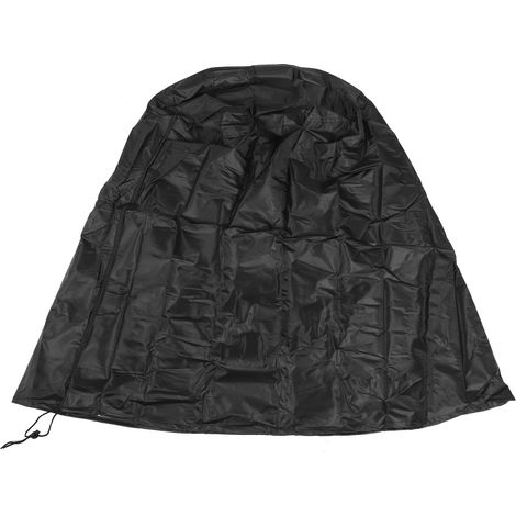 Housse de fontaine avec ourlet ajustable par cordon de serrage, en tissu Oxford noir 420D avec revêtement argenté, imperméable et résistante à la poussière pour une utilisation en extérieur et en hive (1/5)
