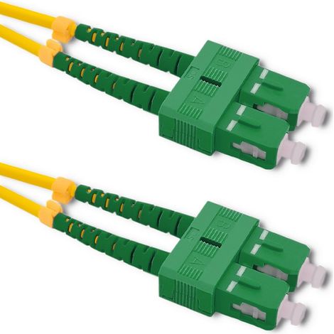 Cavo patch in fibra ottica Qoltec SC/APC - SC/APC  Monomodale  9/125  G652D  Duplex  1,5 m (1/3)