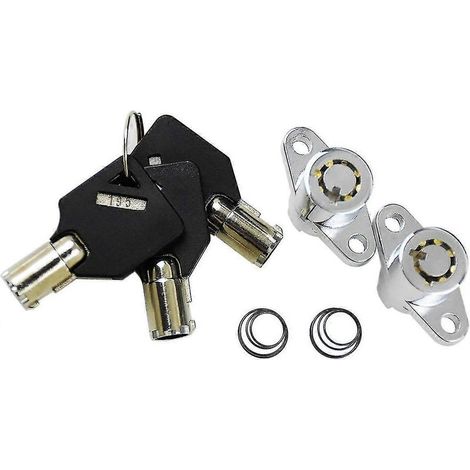 Ensemble de serrures pour sacoches rigides avec clés, compatible avec les modèles Harley Touring Electra Glide, Road Glide, Street Glide et Road King (2014-2018). (1/5)