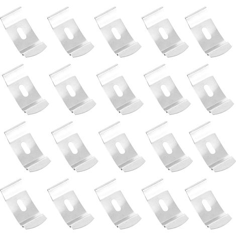 20 Pièces Plaques de Fixation Métalliques pour Rideaux Verticaux, Installation Facile sans Bavures, Accessoires Blancs pour Réparation de Rideaux (1/5)