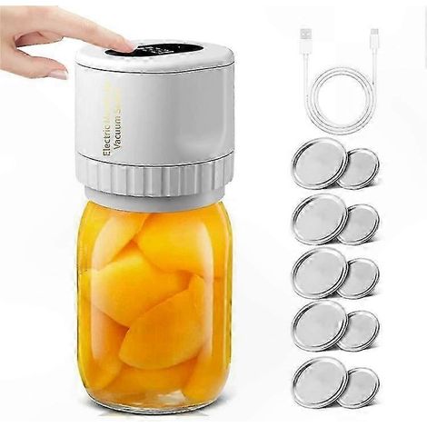 Bouchon Sous Vide Automatique pour Bocaux Mason, Scellage en Une Touche (1/5)