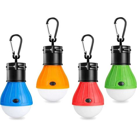 Lampe de Camping, 4pcs Lanterne de Camping LED avec Crochet, Lampe de Tente de Camping Portable (1/5)